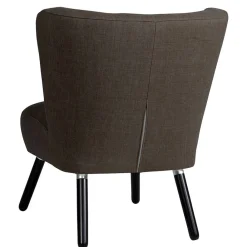 Wohnen Polstersessel in Dunkelbraun und Schwarz - Melicus