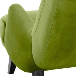 Wohnen Schwarze Möbel|Sessel & Hocker*Polstersessel in Oliv Grün und Schwarz - Sofia