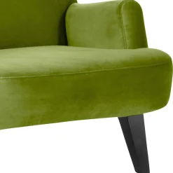 Wohnen Schwarze Möbel|Sessel & Hocker*Polstersessel in Oliv Grün und Schwarz - Sofia