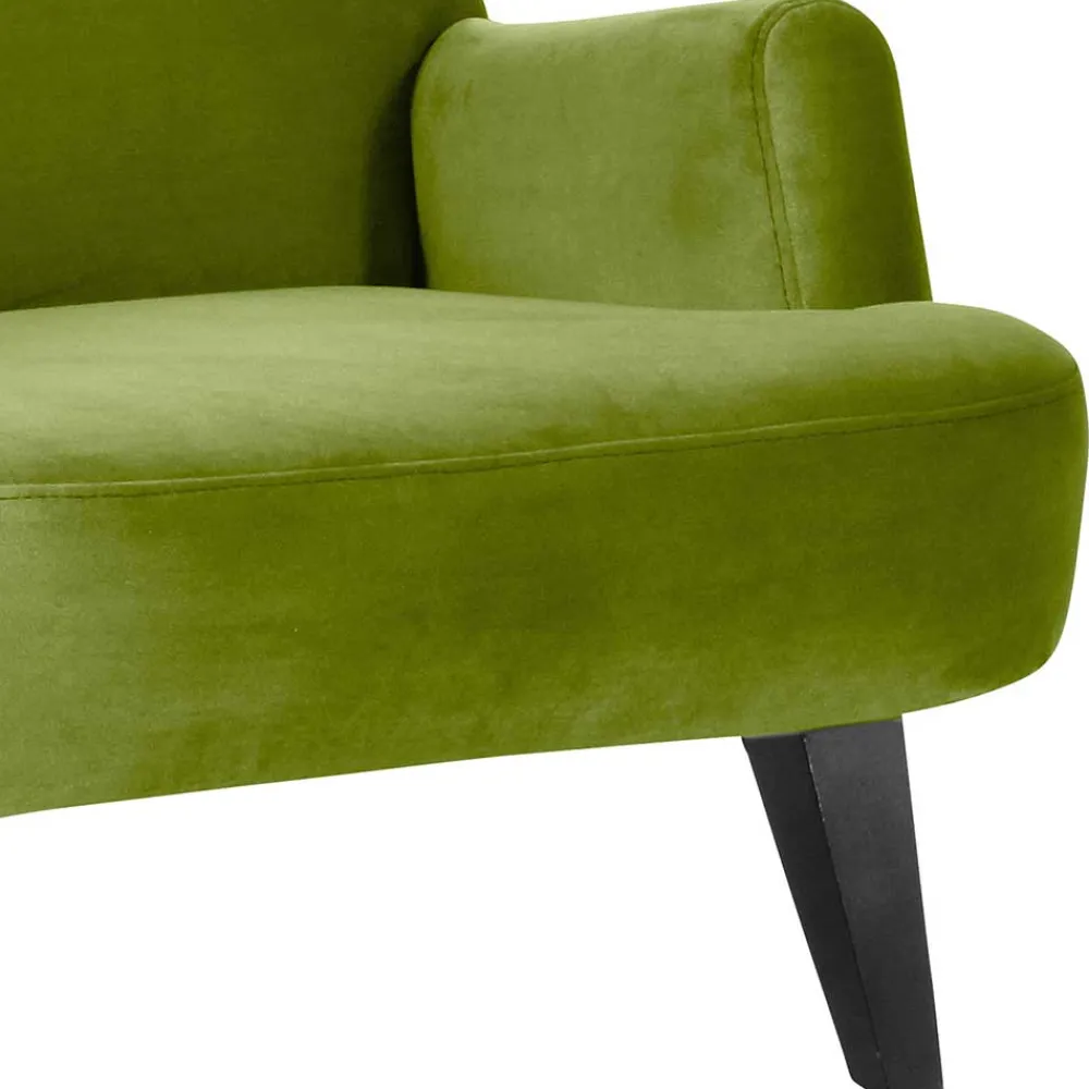 Wohnen Schwarze Möbel|Sessel & Hocker*Polstersessel in Oliv Grün und Schwarz - Sofia