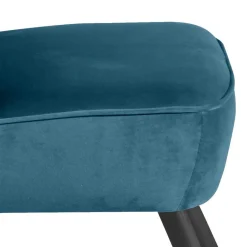 Wohnen Retro Möbel|Sessel & Hocker*Polstersessel in Petrol und Schwarz - Floyda