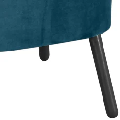 Wohnen Retro Möbel|Sessel & Hocker*Polstersessel in Petrol und Schwarz - Floyda