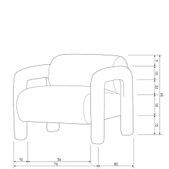 Wohnen Sessel|Designermöbel*Polstersessel in tollem Design aus Samt - Asta