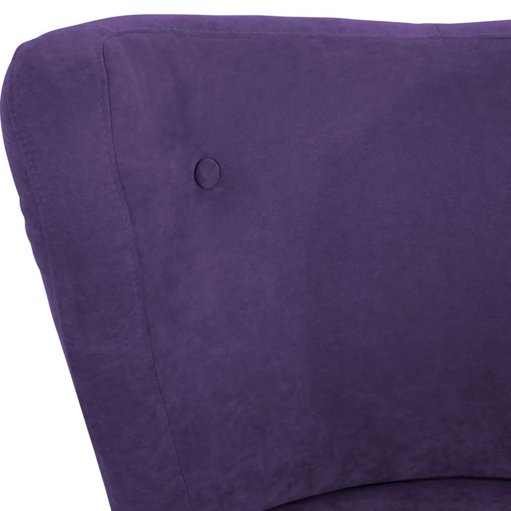 Wohnen Retro Möbel|Sessel*Polstersessel in Violett Velours - Coralla