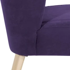 Wohnen Retro Möbel|Sessel*Polstersessel in Violett Velours - Coralla