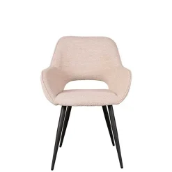 Wohnen Polsterstühle aus Boucle in Beigegrau - Landhuis (2er Set)