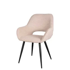 Wohnen Polsterstühle aus Boucle in Beigegrau - Landhuis (2er Set)