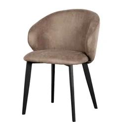 Wohnen Polsterstühle aus Microfaser in Taupe - Alisa (2er Set)