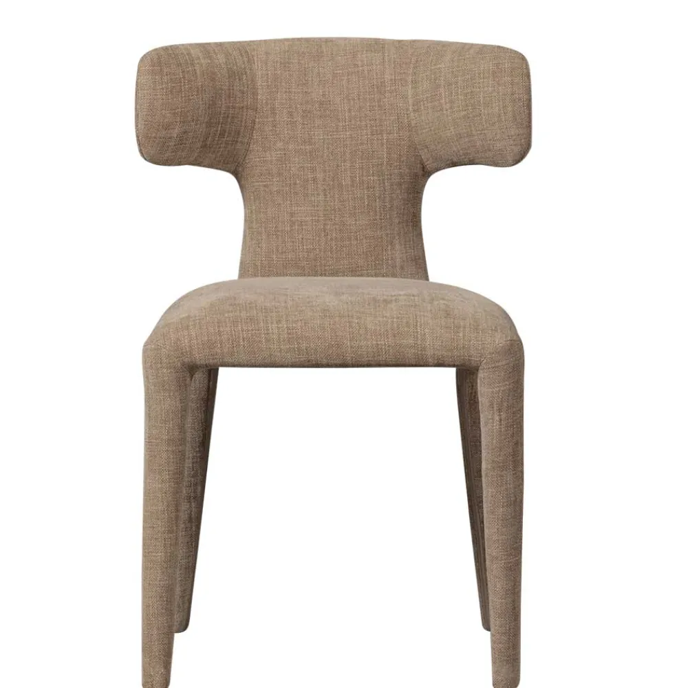 Wohnen Designermöbel|Küchenstühle*Polsterstühle in Beige Stoff - Eradis (2er Set)