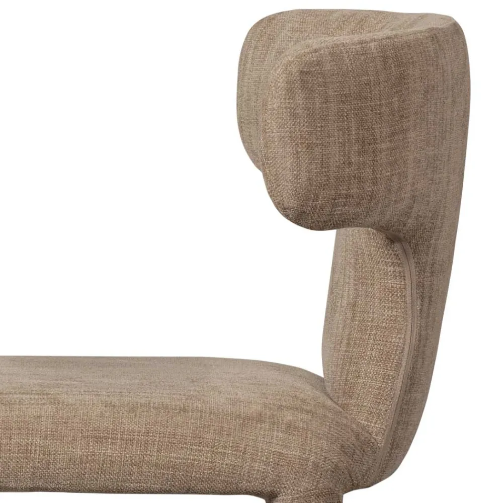 Wohnen Designermöbel|Küchenstühle*Polsterstühle in Beige Stoff - Eradis (2er Set)