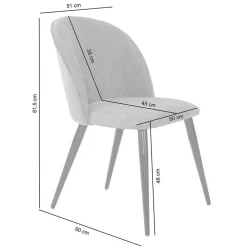 Wohnen Polsterstühle in Dunkelgrau - Lolona (2er Set)