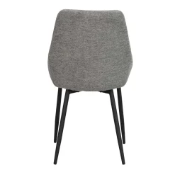 Wohnen Polsterstühle in Hellgrau & Schwarz - Fabia (2er Set)