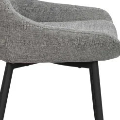 Wohnen Polsterstühle in Hellgrau & Schwarz - Fabia (2er Set)