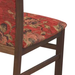 Wohnen Polsterstühle in Rot mit Blumen - Sylverta (2er Set)