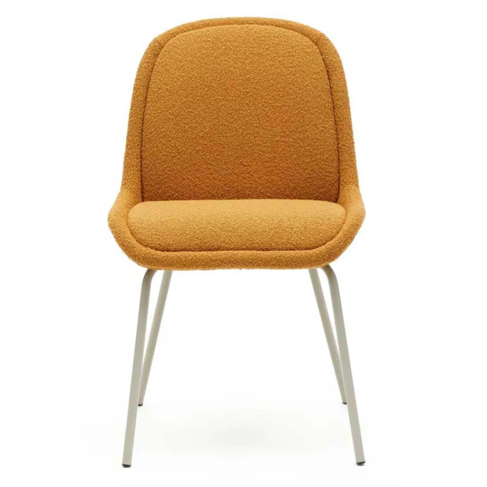 Wohnen Polsterstühle in Senfgelb Boucle - Gatria (4er Set)