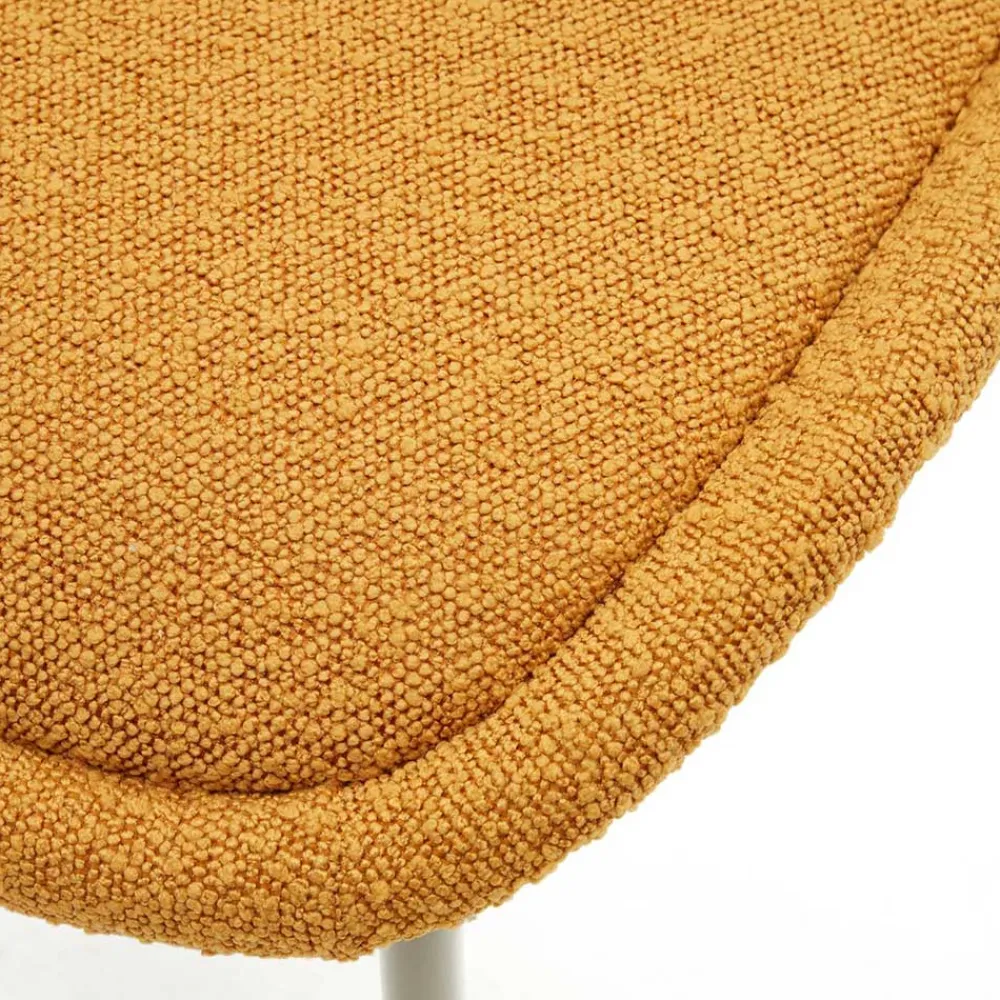Wohnen Polsterstühle in Senfgelb Boucle - Gatria (4er Set)