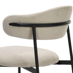 Wohnen Küchenstühle|Esszimmerstühle*Polsterstühle in Taupe Strukturstoff - Filmau (2er Set)