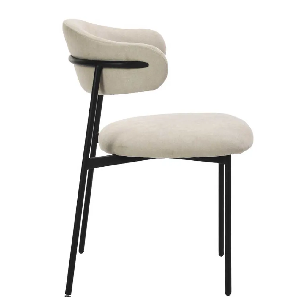 Wohnen Küchenstühle|Esszimmerstühle*Polsterstühle in Taupe Strukturstoff - Filmau (2er Set)