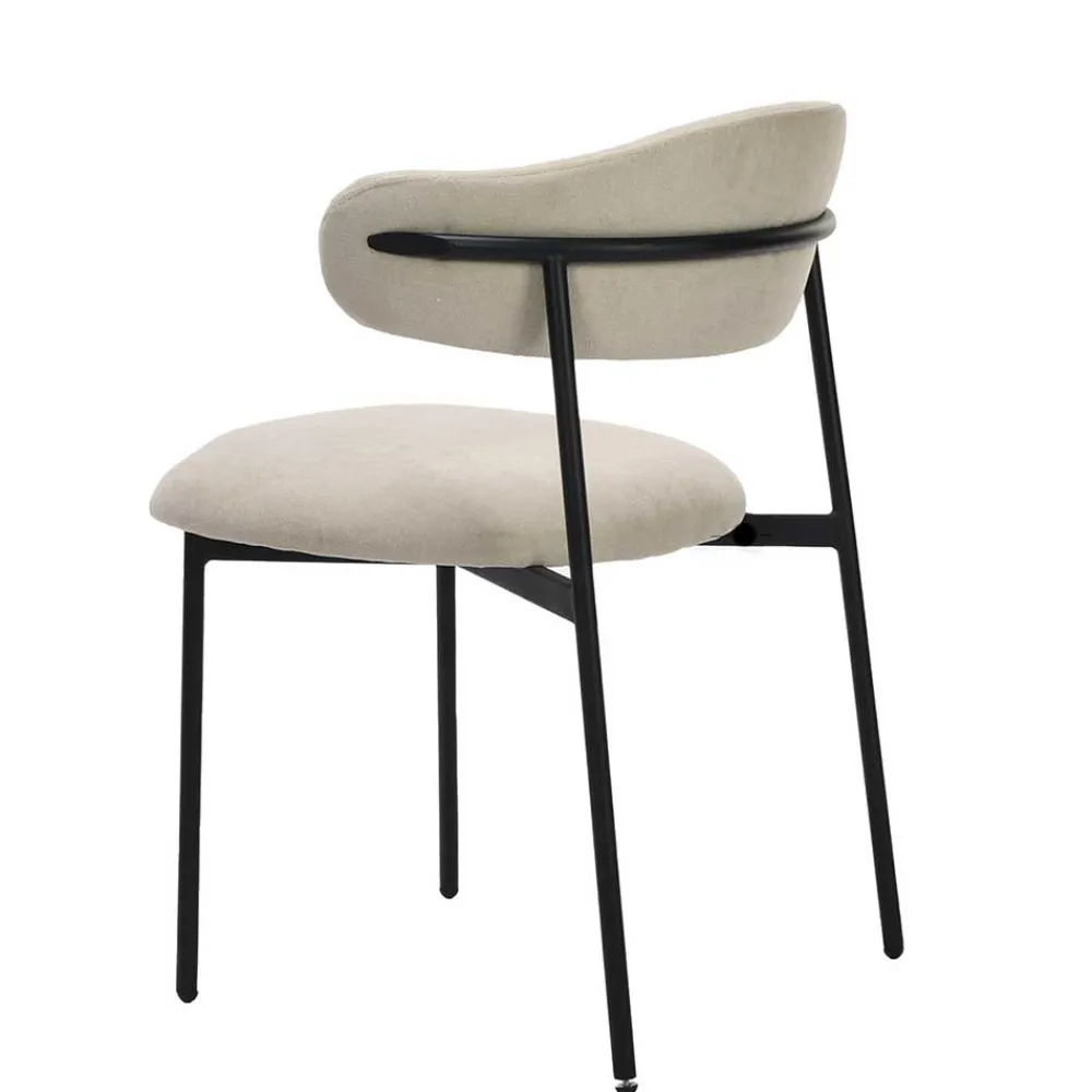 Wohnen Küchenstühle|Esszimmerstühle*Polsterstühle in Taupe Strukturstoff - Filmau (2er Set)