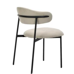 Wohnen Küchenstühle|Esszimmerstühle*Polsterstühle in Taupe Strukturstoff - Filmau (2er Set)