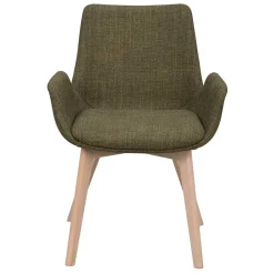 Wohnen Polsterstühle mit Armlehnen in Dunkelgrün - Termi (2er Set)