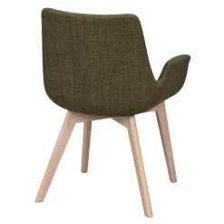 Wohnen Polsterstühle mit Armlehnen in Dunkelgrün - Termi (2er Set)