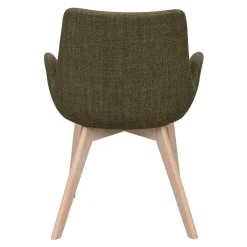 Wohnen Polsterstühle mit Armlehnen in Dunkelgrün - Termi (2er Set)