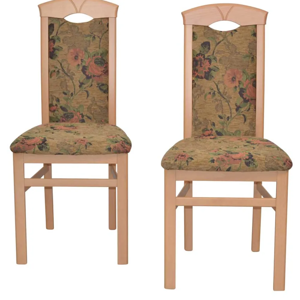 Wohnen Küchenstühle*Polsterstühle mit Blumen Motiv - Vallona (2er Set)