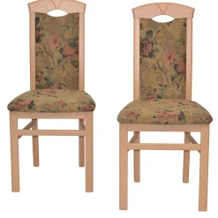 Wohnen Küchenstühle*Polsterstühle mit Blumen Motiv - Vallona (2er Set)