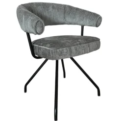 Wohnen Graue Möbel|Schwarze Möbel*Polsterstühle mit Federkern Sitz - Demossa (2er Set)