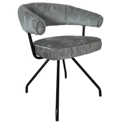 Wohnen Graue Möbel|Schwarze Möbel*Polsterstühle mit Federkern Sitz - Demossa (2er Set)