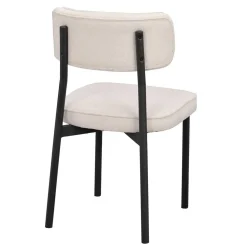 Wohnen Polsterstuhl in Creme & Schwarz - Jeffa (2er Set)