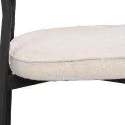 Wohnen Polsterstuhl in Creme & Schwarz - Jeffa (2er Set)