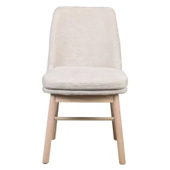 Wohnen Küchenstühle|Esszimmerstühle*Polsterstuhl in Creme Strukturstoff - Peppino (2er Set)