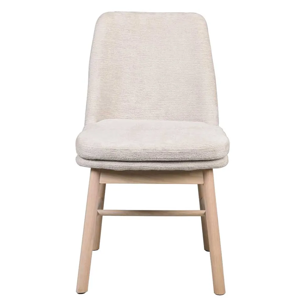 Wohnen Küchenstühle|Esszimmerstühle*Polsterstuhl in Creme Strukturstoff - Peppino (2er Set)