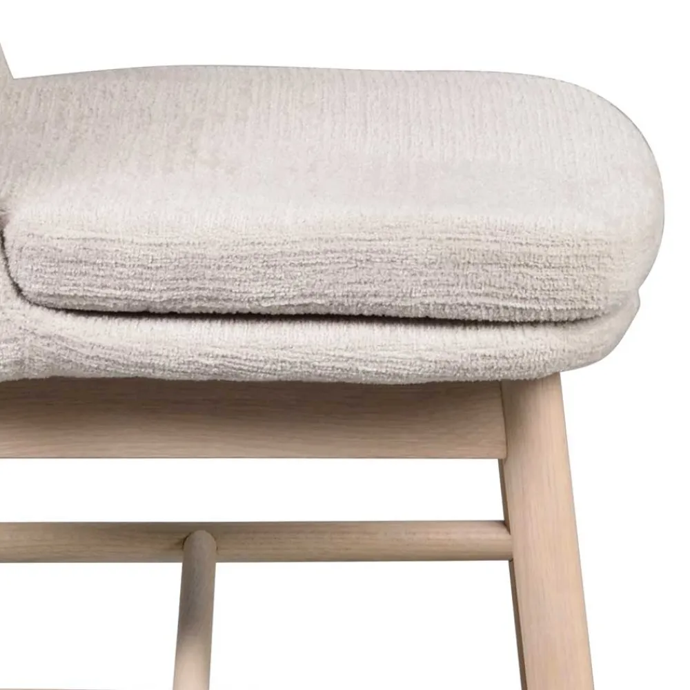 Wohnen Küchenstühle|Esszimmerstühle*Polsterstuhl in Creme Strukturstoff - Peppino (2er Set)