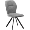 Wohnen Küchenstühle|Esszimmerstühle*Polsterstuhl in Grau und Schwarz - Pogarana (2er Set)