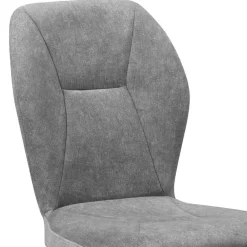 Wohnen Küchenstühle|Esszimmerstühle*Polsterstuhl in Grau und Schwarz - Pogarana (2er Set)