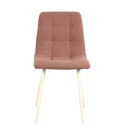 Wohnen Skandinavische Möbel|Esszimmerstühle*Polsterstuhl in Terracotta und Weiß - Elzanian