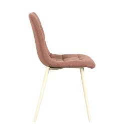 Wohnen Skandinavische Möbel|Esszimmerstühle*Polsterstuhl in Terracotta und Weiß - Elzanian