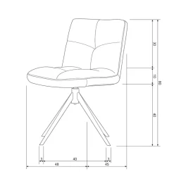 Wohnen Küchenstühle|Esszimmerstühle*Polsterstuhl mit Stativgestell in Beigegrau - Melli