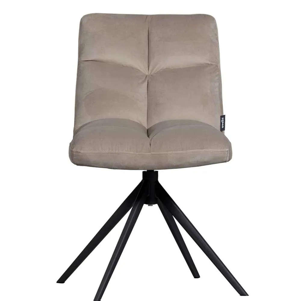 Wohnen Küchenstühle|Esszimmerstühle*Polsterstuhl mit Stativgestell in Beigegrau - Melli