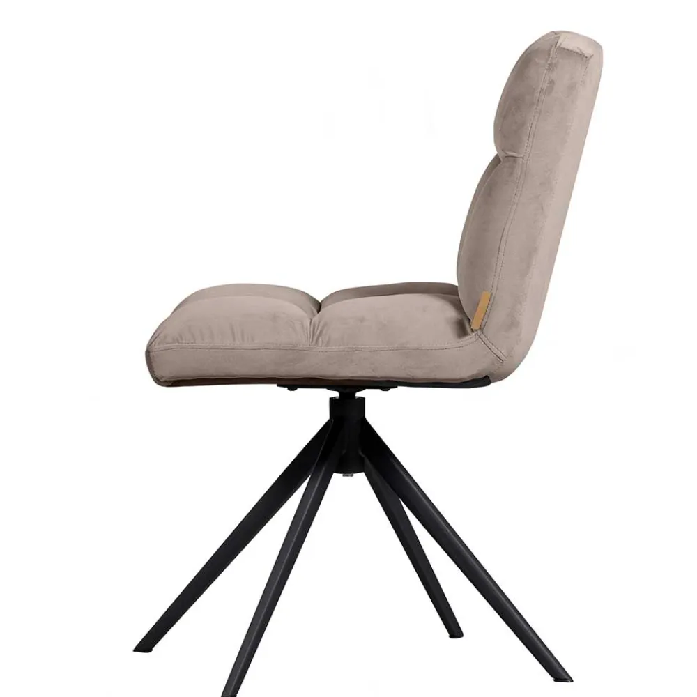 Wohnen Küchenstühle|Esszimmerstühle*Polsterstuhl mit Stativgestell in Beigegrau - Melli