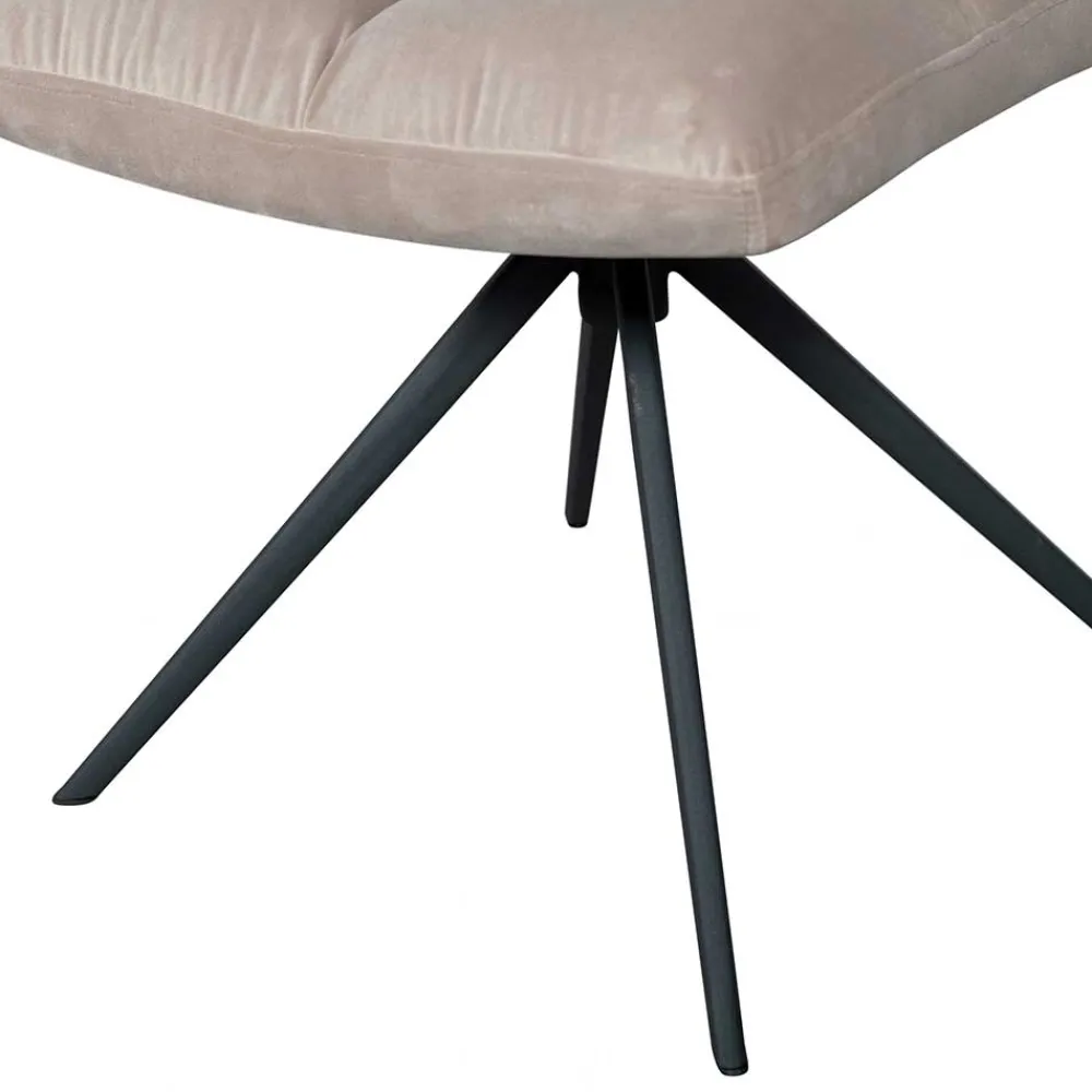 Wohnen Küchenstühle|Esszimmerstühle*Polsterstuhl mit Stativgestell in Beigegrau - Melli