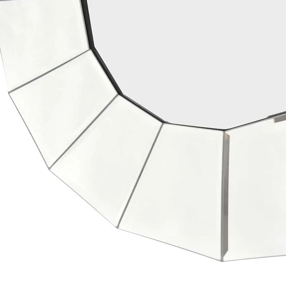 Wohnen Polygon Designspiegel in Silber - Ymer