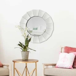 Wohnen Polygon Designspiegel in Silber - Ymer