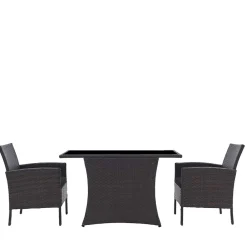Wohnen Polyrattan Tischgruppe für 2 Personen - Eneriffo (dreiteilig)