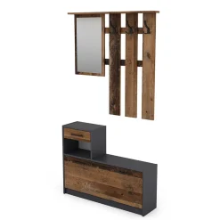 Wohnen Preiswerte Flureinrichtung zweifarbig - Vinzent (zweiteilig)