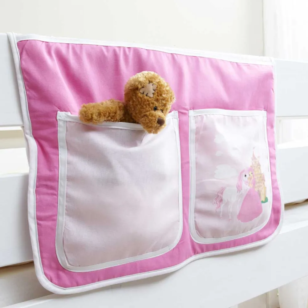 Wohnen Kinderbetten|Kindermöbel*Prinzessin Hochbett Tornado mit Vorhang und Tunnel in Rosa Pink