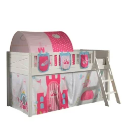 Wohnen Weiße Möbel|Jugendbetten*Prinzessin Spielbett Hochbett in Weiß - Brusetta